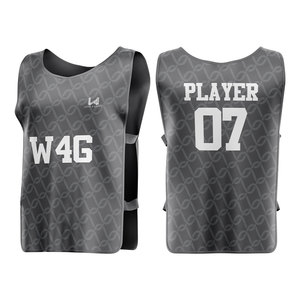 Cheap Polyester/Nylon Breathable Plus Size Football Vest Mesh Training Soccer Bibs 180 Grams Front Logo Player Name - Product Image 4