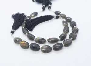Perles ovales facettées en labradorite naturelle 6x14 MM, perles de pierre précieuse labradorite, perles ovales fantaisie facettées en labradorite de 7 pouces, en vrac - Product Image 4
