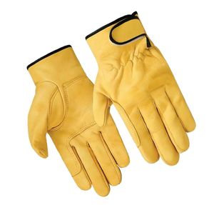 Gants de sécurité pour conducteur en cuir de vachette de qualité supérieure, antidérapants, antistatiques, résistants aux déchirures, durables, texture lisse, usage général - Product Image 5