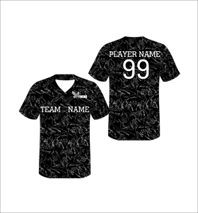 เสื้อเบสบอลแบบสั่งทำพิเศษ ลายพราง คอวี แขนสั้น ระบายเหงื่อได้ดี ผลิตจากโพลีเอสเตอร์ สำหรับทีม - Product Image 1