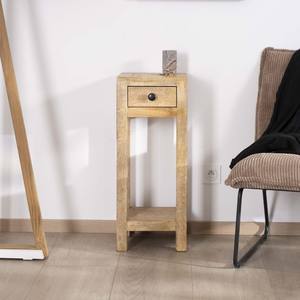 Vandana Golden Haven <b>High</b> <b>bedside</b> <b>table</b> or side <b>table</b> with 1 drawer Manoha in mango wood H 70 cm - Product Image 1