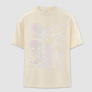 เสื้อยืดสะท้อนแสงผู้ชายมีสไตล์ลำลองผ้าฝ้ายแขนสั้นสตรีทแวร์แฟชั่นทรงโอเวอร์ไซส์คุณภาพพรีเมียมชุดประจำวัน - Product Image 1