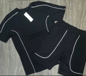 Ensemble de shorts unisexe de haute qualité personnalisable avec logo sur le design et impression par sublimation, broderie, ensemble d'été - Product Image 1
