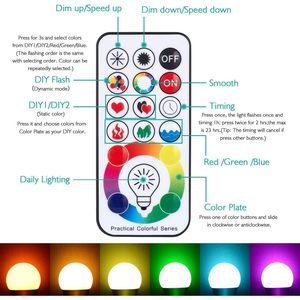 Bombilla LED Inteligente RGBW E26 de 820LM, Regulable, 10W, con 120 Colores, Temporizador, Control Remoto, Base de Rosca, Luz Ambiental para el Hogar - Product Image 5