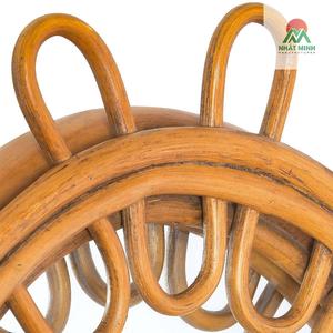 Mid-Century Style Oval Rattan and Bamboo <b>Mirror</b> - Product Image 4
