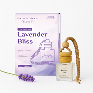 น้ำหอมปรับอากาศในรถยนต์ Floryn Decor Lavender Bliss 10 มล. ขวดแก้วรักษ์โลก กลิ่นหอมติดทนนาน ใช้สำหรับแขวนในรถยนต์ - Product Image 1