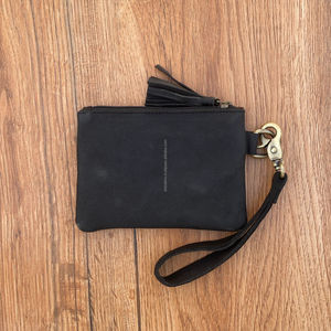 2025 élégant femmes mode en cuir véritable Long bracelet fermeture éclair portefeuille peau de vache Laser gravure téléphone cosmétique gland pochette - Product Image 5