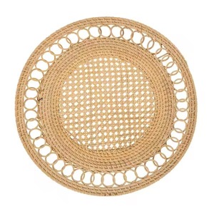 Assiettes de présentation en rotin et sets de table en jute faits main, qualité standard créative, forme et taille personnalisées pour événements - Product Image 5