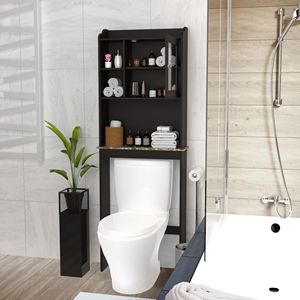 Mobiletto Moderno in Legno per il Bagno, Salvaspazio da Posizionare Sopra il WC - Product Image 6