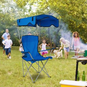 Pieghevole 330lb capacità di carico spiaggia baldacchino sedia portabicchieri protezione solare campeggio prato sedile Picnic per spiaggia di viaggio a bordo piscina - Product Image 1