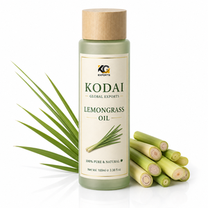 Aceite Esencial de Limoncillo de Tamil Nadu 100% Puro y Natural de Primera Calidad, Destilado al Vapor, para Aromaterapia y Cuidado Facial, Kodai Global Export - Product Image 1