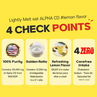 Superventas Lightly Melt Eat Alpha CD Lemon Ciclodextrina, Popular en Corea, Barra Digestiva Post-Comida con Fibra y Aglutinante de Grasa