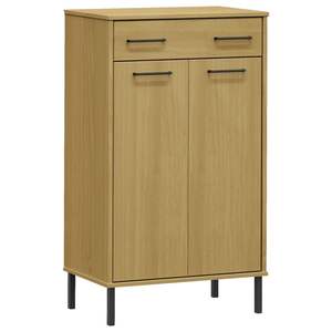 ชั้นวางรองเท้ามาตรฐานทำจากไม้สนสีน้ำตาลและโลหะ - Product Image 2