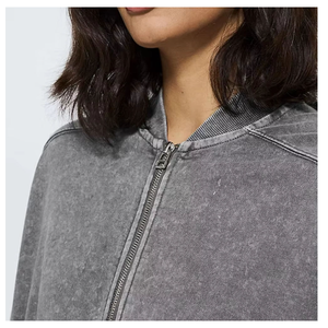 Conjunto de Sudadera con Capucha y Pantalones Deportivos de Algodón Lavado al Ácido, Estilo Vintage, Personalizado, al por Mayor, para Mujer, de Alta Calidad - Product Image 3