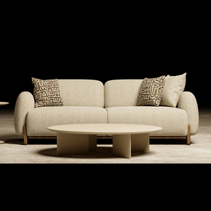 Designer Chesterfield Traditional Velvet Curved Upholstered <b>Sofa</b> Set with Plush Cushions and Wood <b>Legs</b> <b>for</b> Elegant Interiors - Product Image 1
