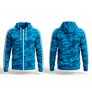 Sudadera con capucha de estilo urbano con cremallera completa, logotipo impreso personalizado, fabricante de ropa casual, chaqueta con capucha para entrenamiento deportivo para hombres, mujeres y jóvenes - Product Image 5