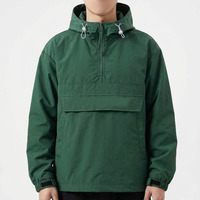 Veste coupe-vent décontractée pour homme, longue et fine, à capuche, avec plusieurs poches sur le devant, pour sports de plein air, pull à demi-zip, style streetwear ample