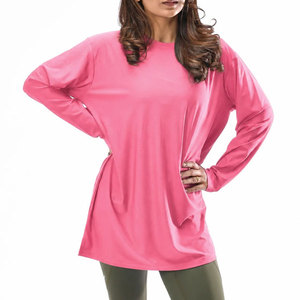 Venta de Fábrica: Ropa de Gimnasio para Mujer, Fabricante, Diseño Personalizado con Corte Inferior Holgado, Camiseta de Manga Larga Transpirable de Talla Grande - Product Image 5