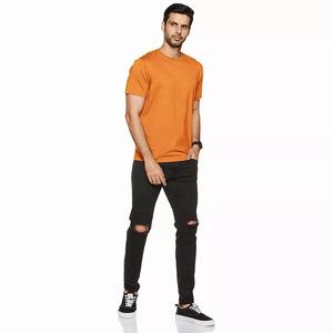 เสื้อยืดสตรีทแวร์สกรีนลายผ้าคอตตอนหนาทรงโอเวอร์ไซส์สไตล์วินเทจฟอกสีสำหรับผู้ชายทรงหลวม - Product Image 3