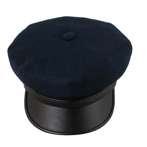Casquette classique à visière en laine verte pour homme, taille 56-58 cm, idéale pour uniforme professionnel, prix abordable, conception personnalisée OEM, vente en gros - Product Image 4