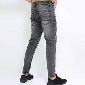 Pantalon en jean léger pour homme, taille haute, en toile, confortable, élégant, extensible, tendance - Product Image 5