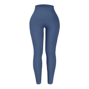 Customized High Quality Women Leggings Solid Pattern Quick Dry Breathable Spandex/Nylon High Waist Full Length <b>Pants</b> Style - Product Image 1
