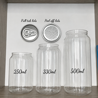 Bouteille cylindrique en PET de 330 ml avec rebord soudé pour emballage de boissons (lait, thé, café, jus) – Fabrication OEM au Vietnam