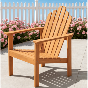 Sedia Adirondack in Legno Massello di Acacia, Resistente fino a 180 kg, con Seduta Inclinata e Braccioli Larghi, per Giardino, Patio, Prato ed Eventi all'Aperto - Product Image 1