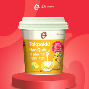 ต๊อกบกกีรสชีสเกาหลีแบบถ้วยพร้อมทาน 105 กรัม โอ'ฟู้ด ขายส่ง - Product Image 1