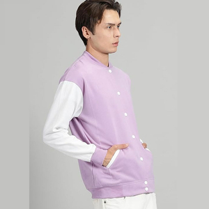 Veste universitaire élégante, veste de baseball tendance, streetwear universitaire, manches en cuir, veste universitaire respirante pour hommes - Product Image 3