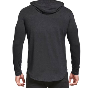Men's Hooded Sweatshirt Solid Color Casual Autumn Wear Long Sleeve Pullover 100% Polyester <b>Knitted</b> Breathable Premium quality - Product Image 2