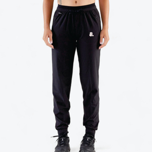 Pantalon de course décontracté pour femme, taille haute, à boutons, coupe droite, longueur intégrale, respirant, séchage rapide, écologique - Product Image 1