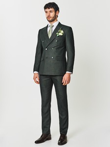 Blazer de costume homme grande taille en laine à col cranté, coupe ajustée, pour mariage et affaires, logo personnalisé accepté, un seul bouton - Product Image 1