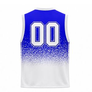 Blue White Volleyball Sleeveless <b>Shirt</b> Team Sports Uniform Athletic Top Performance Wear Training Practice Competition Apparel - Product Image 2