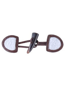 Natural Eco-Friendly Horn Toggle <b>Button</b> with Lace Decoration for <b>Blazer</b> Sport Coat Uniform Jacket Engraved Logo - Product Image 5