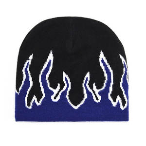 Custom Knit Cuffed Acrylic Slouchy Beanie Streetwear Private Woven Label Logo Beanies,Fisherman Skull Hats Winter Cap - Product Image 6