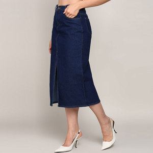 100% High Quality Trendy <b>Women</b> <b>Midi</b> <b>Denim</b> <b>Skirts</b> <b>Denim</b> Fabric Made Fashionable And Comfortable <b>Women</b> <b>Denim</b> <b>Skirts</b> - Product Image 5
