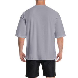 Camiseta Oversize de Algodón Pesado con Hombros Caídos, Ajuste Holgado, Estilo Casual Urbano, Top de Verano Cómodo y Básico para Uso Diario - Product Image 2