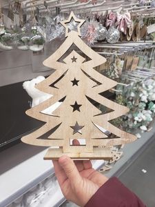Decorative Wooden Christmas <b>Tree</b> for Holiday Home Décor, Handmade Natural Wood Christmas <b>Tree</b> <b>Ornament</b>, Rustic Tabletop - Product Image 5