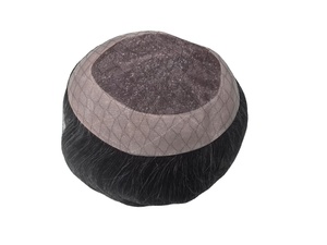 Meilleure vente au Bangladesh : Perruque toupet en cheveux naturels gris, ondulés, doux, mono, prothèse capillaire, cheveux indiens, imperméable, style vague profonde lâche - Product Image 5