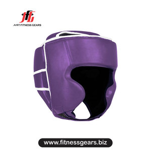 Just Fitness Gears Purple Boxing <b>Head</b> Guard PU Material Breathable Adult Martial Arts <b>Training</b> Gear - Product Image 1