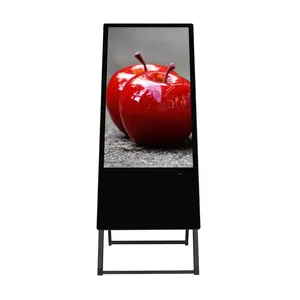 Lcd Signage Indoor Digital Totem Poster Screen 4k Portable Move Players High Brightness Advertising Screen for restaurant Market