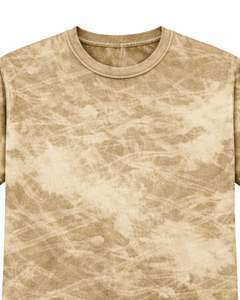 Camiseta Beige con Efecto Teñido para Hombre, Cuello Redondo, Manga Corta, Algodón, Estilo Casual Urbano, Lavado Vintage, Personalizable, OEM, Proveedor Mayorista de Camisetas - Product Image 3