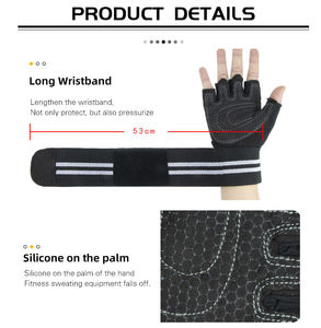 Custom Logo Weightlifting Gloves Silicone <b>Hex</b>-Grip Technology for Zero-Slip Performance Wholesale Gym Gear - Product Image 2