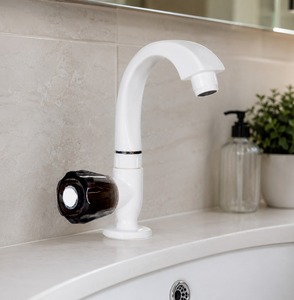 Grifo Inteligente PTMT Serie 1007 con Acabado Blanco, Resistente al Óxido, Ligero, Duradero, de Plástico, con 5 Años de Garantía, Moderno, para Lavabo de Baño - Product Image 3