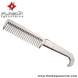 Personnalisé fait Nouveau Équitation En Aluminium Simple Face En Métal Peigne Fabricant Personnalisé Équitation Peigne avec Tête De Cheval - Product Image 6