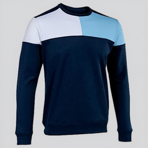 Sudadera de Cuello Redondo con Bloques de Color para Hombre, Corte Regular, Tejido de Algodón, Estilo Casual para Otoño - Product Image 1
