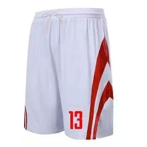Shorts de basketball personnalisés avec logo imprimé sur le devant, entraînement sportif, séchage rapide, 100% polyester, taille élastique, vêtements de sport pour hommes pour les équipes - Product Image 4