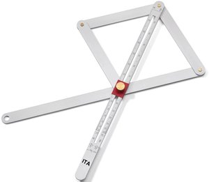 Équerre combinée industrielle en alliage d'aluminium 20-160 avec personnalisation OEM/ODM et échelle imprimée noire - Product Image 3