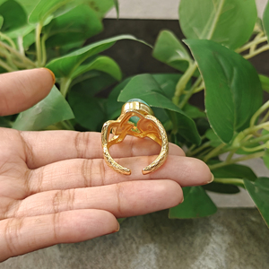 แหวนแฟชั่นรูปวงรีประดับพลอยแมวสีเทาโมนาลิซ่า งานแฮนด์เมด ชุบทอง เหมาะสำหรับใส่ทุกวัน แหวนสำหรับทุกเพศ - Product Image 5